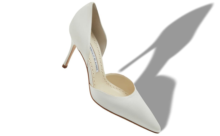 Clarisse Élan White Pointed Toe D’Orsay Pumps