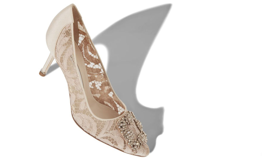 Clarisse Dawn Neutral Jewel Buckle Pumps