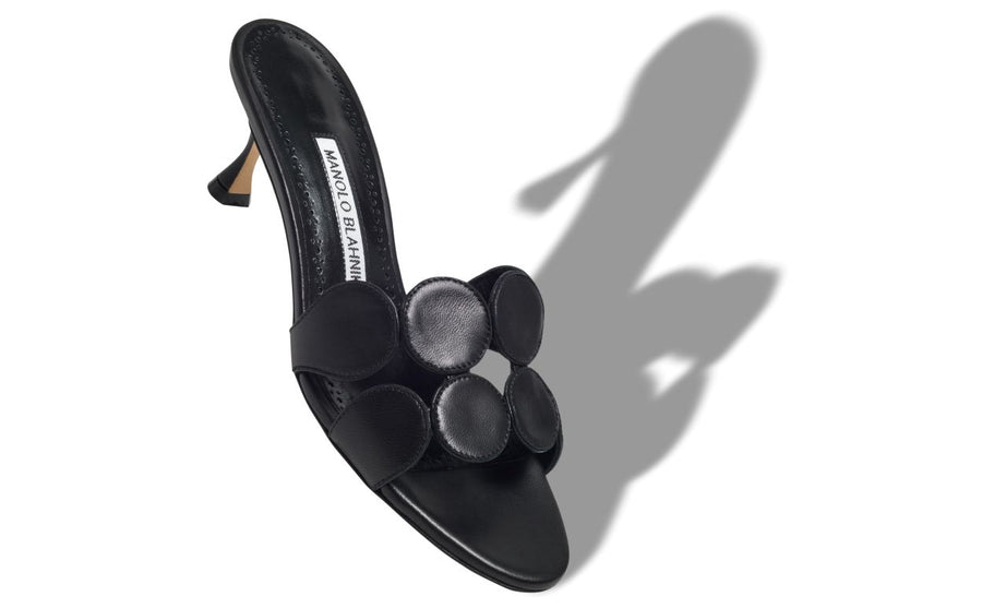 Violetta Dream Black Open Toe Mules