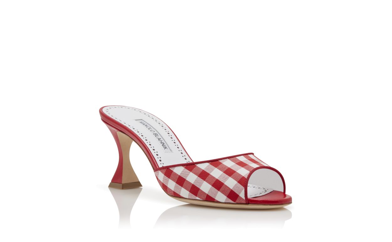 Rosalie Jewel Red Open Toe Mules – top view showing red open toe, SimmiUnique