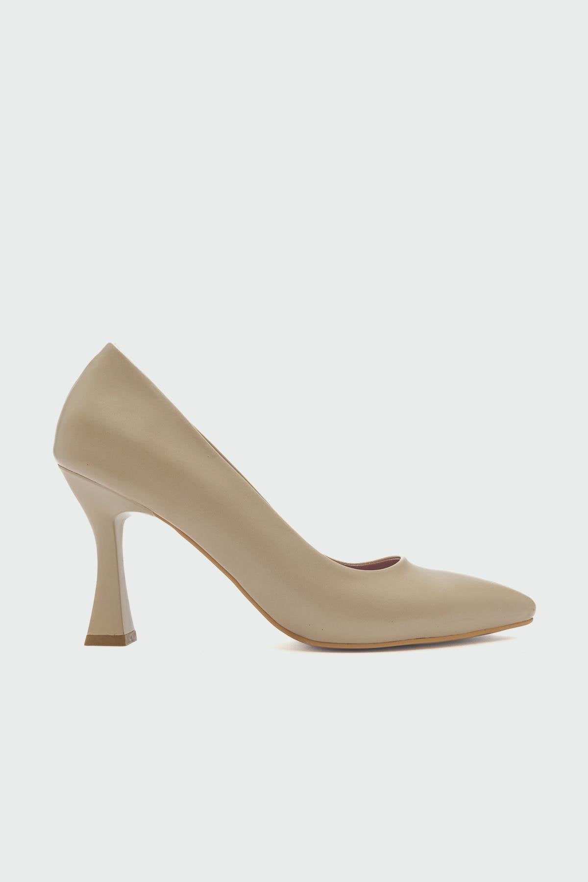 620 - Nude Heeled Shoe – top view showing nude, SimmiUnique