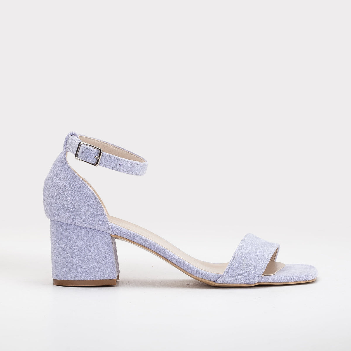 Illy - Lilac Bridal Shoes with Pearls – top view showing pearl, leather, suede, SimmiUnique