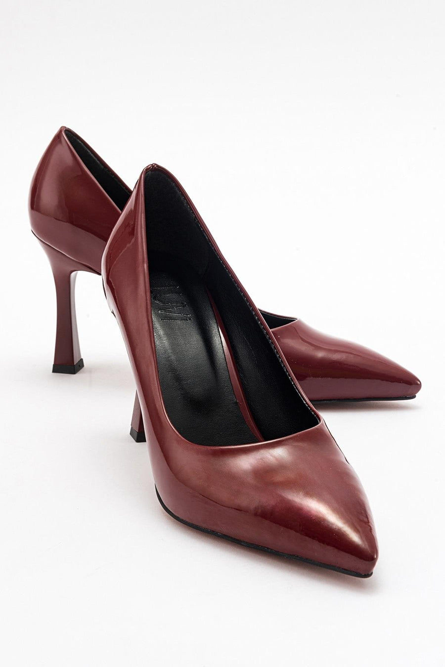 Forest Burgundy Patent Pointed Toe Pump