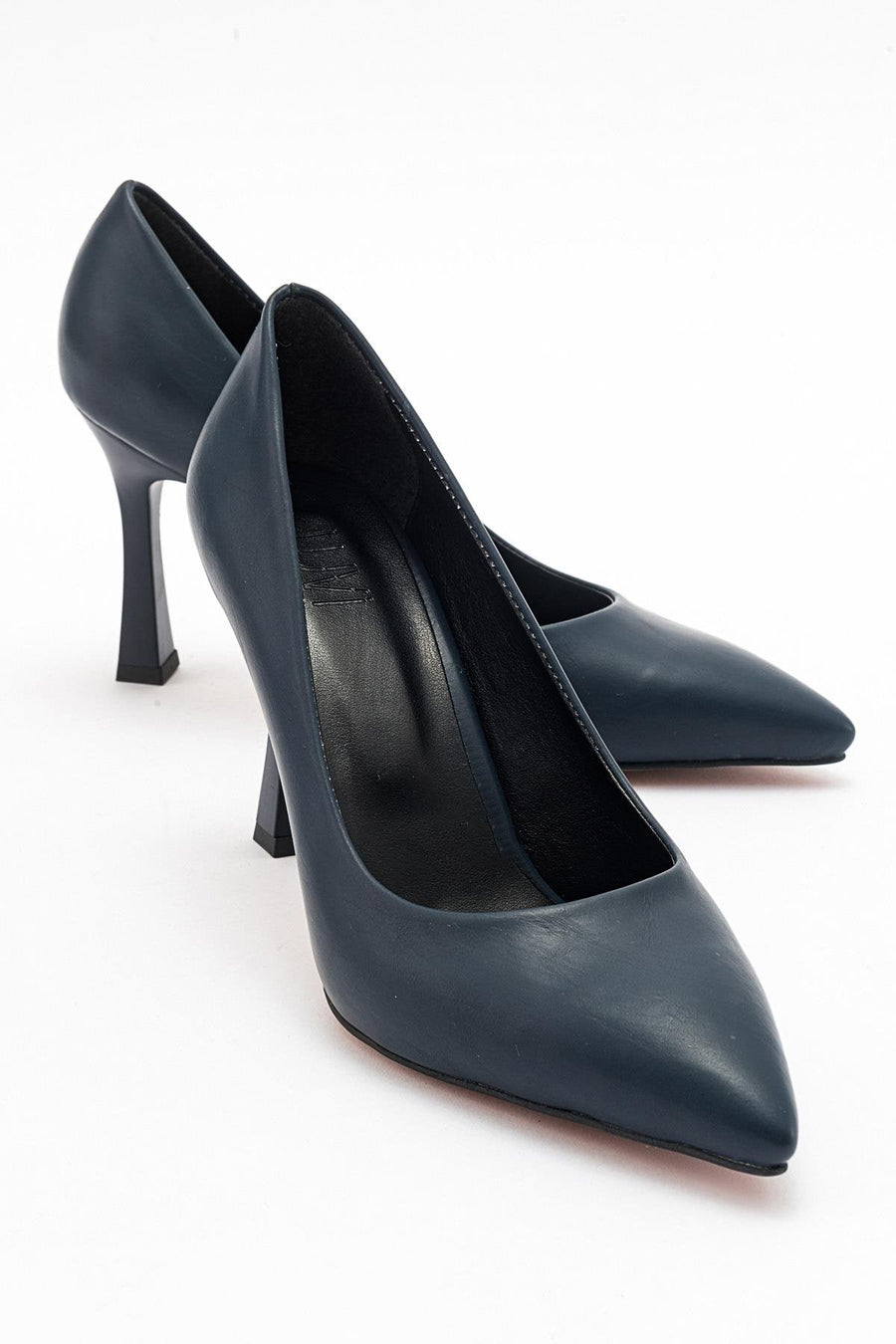 Forest Navy Cilt Pointed Toe Pump