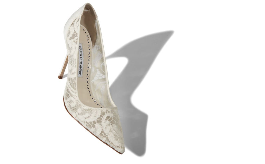 Colette Belle White Pointed Toe Pumps