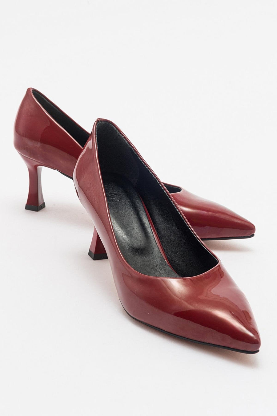 Pedra - Burgundy Patent Heeled Shoe