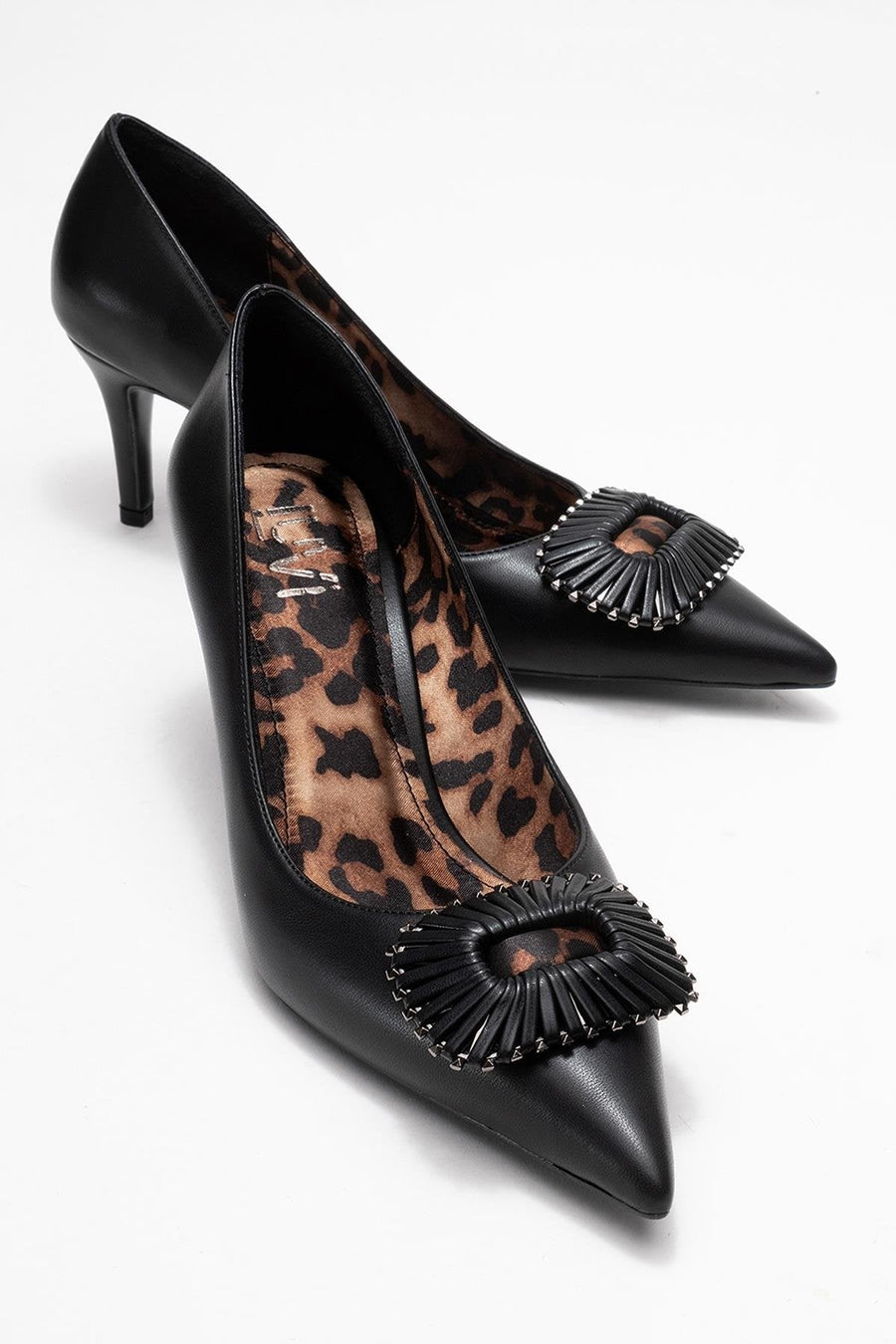 Great - Black Buckle Heeled Shoe