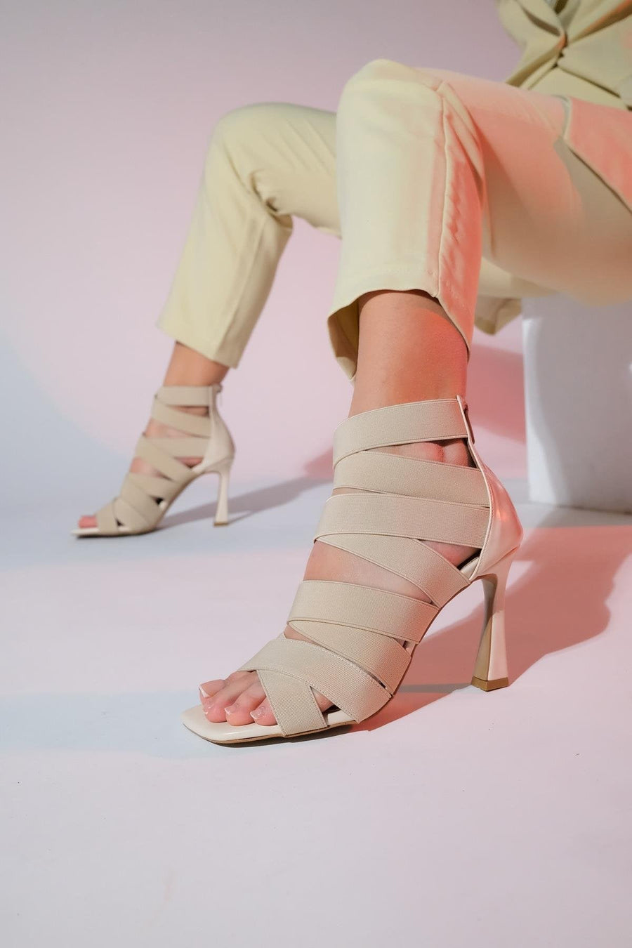 Vejle - Beige Open-Toe Stiletto