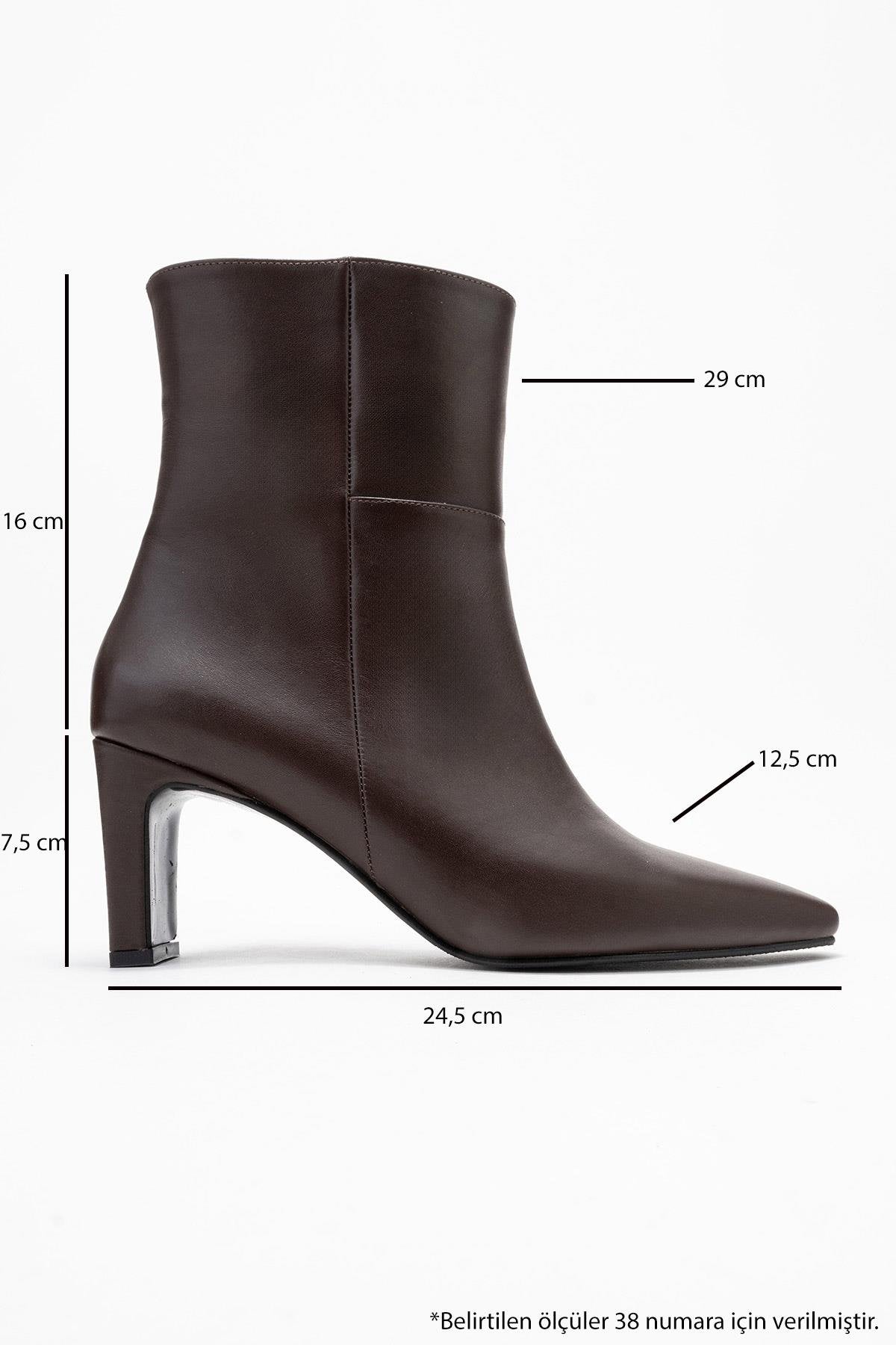 Kyoto - Cognac Genuine Leather Block Heel Boot – top view showing leather, SimmiUnique