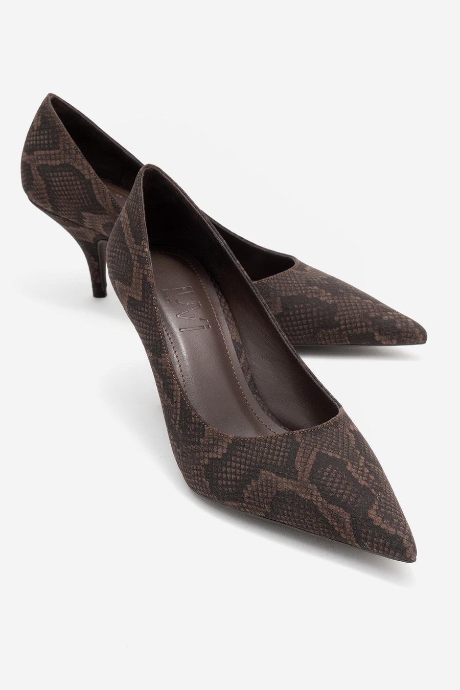 Marcus - Brown Patterned Heeled Shoe