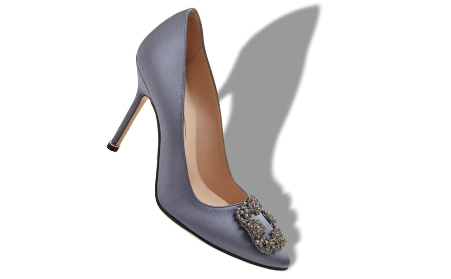 Anastasia Bloom Blue Jewel Buckle Pumps