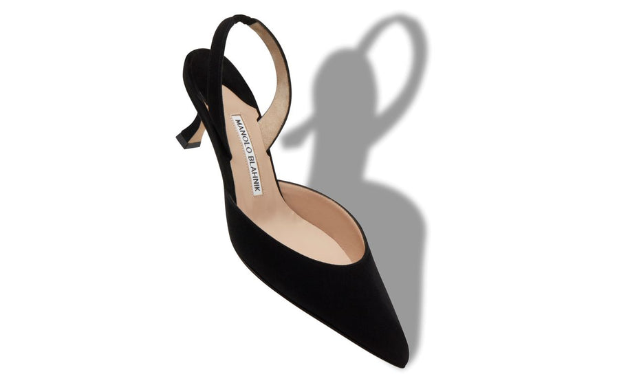 Amelie Bloom Black Slingback Slingbacks
