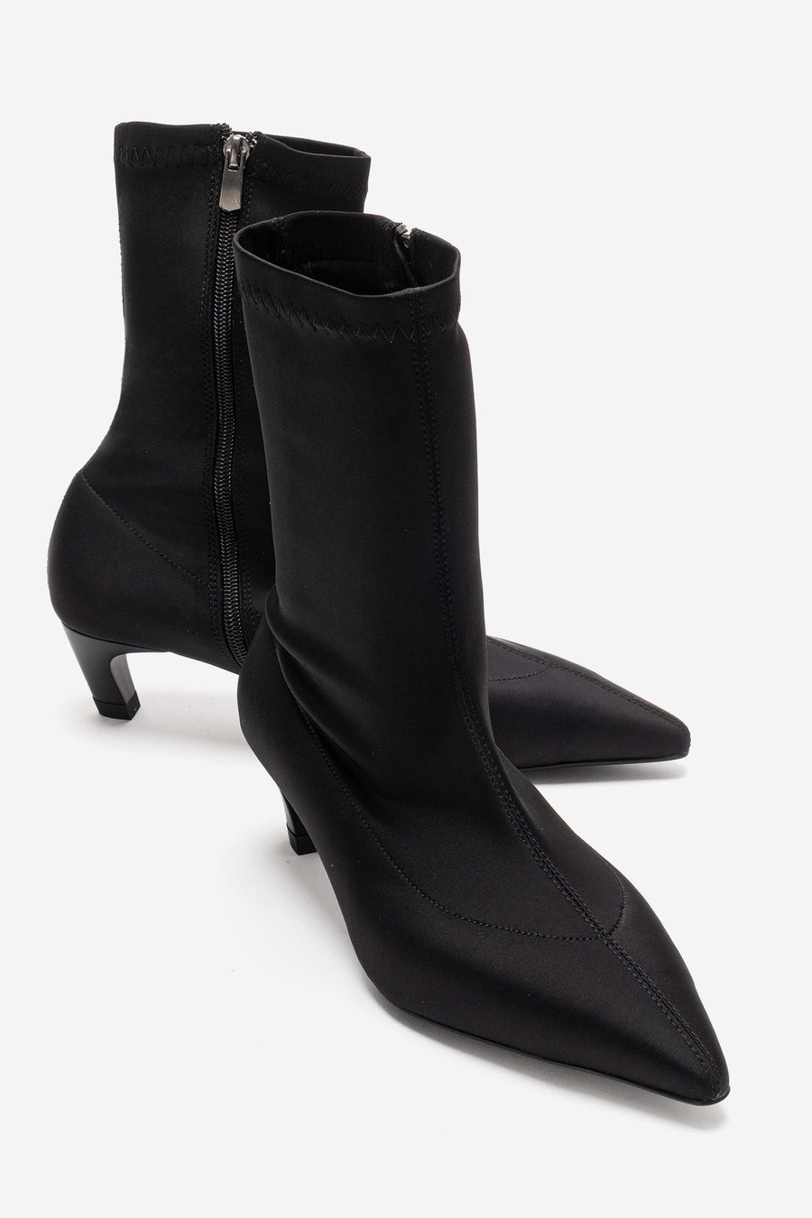 ALORA - Black Scuba Ankle Boot