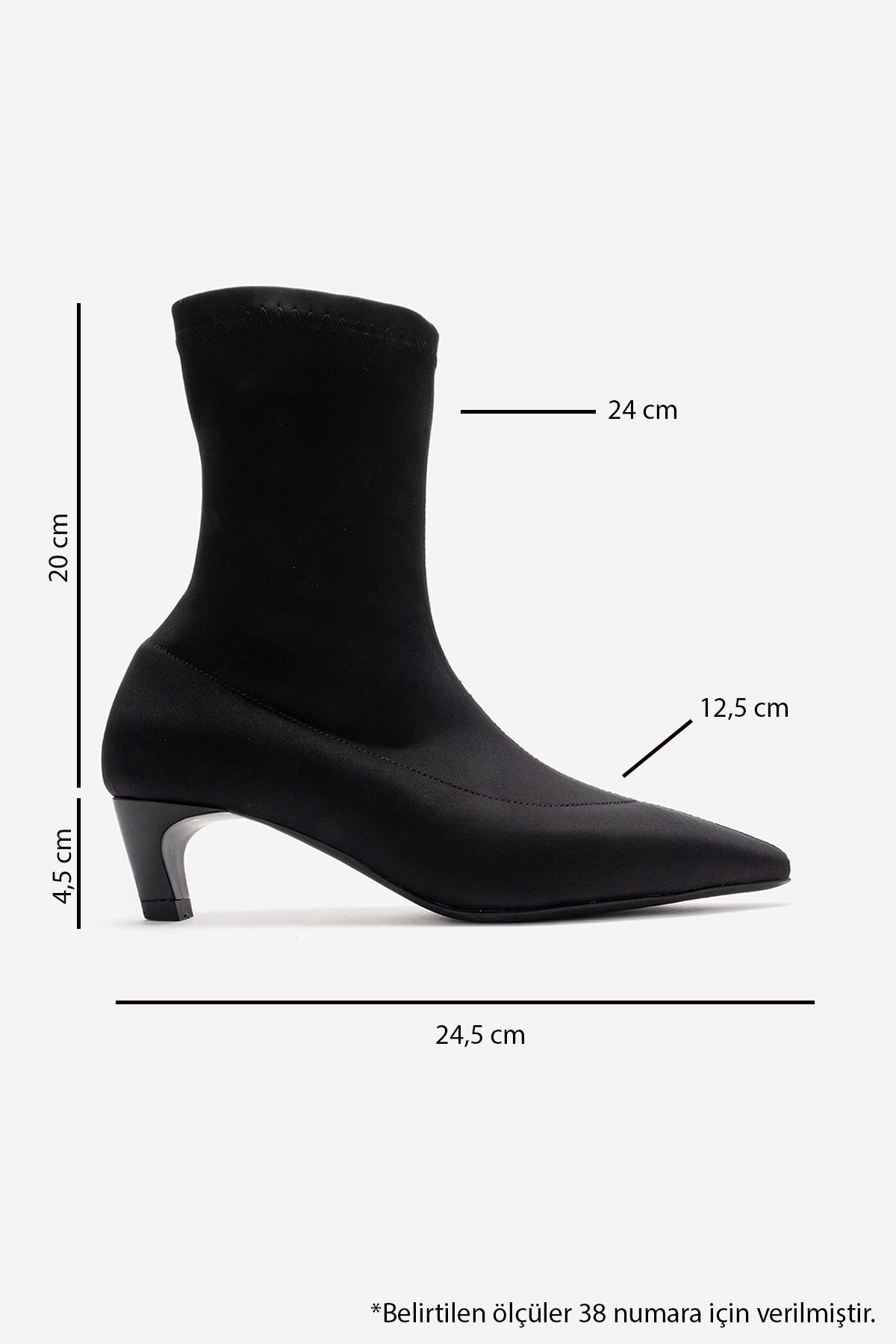 ALORA - Black Scuba Ankle Boot – detail view showing black, SimmiUnique