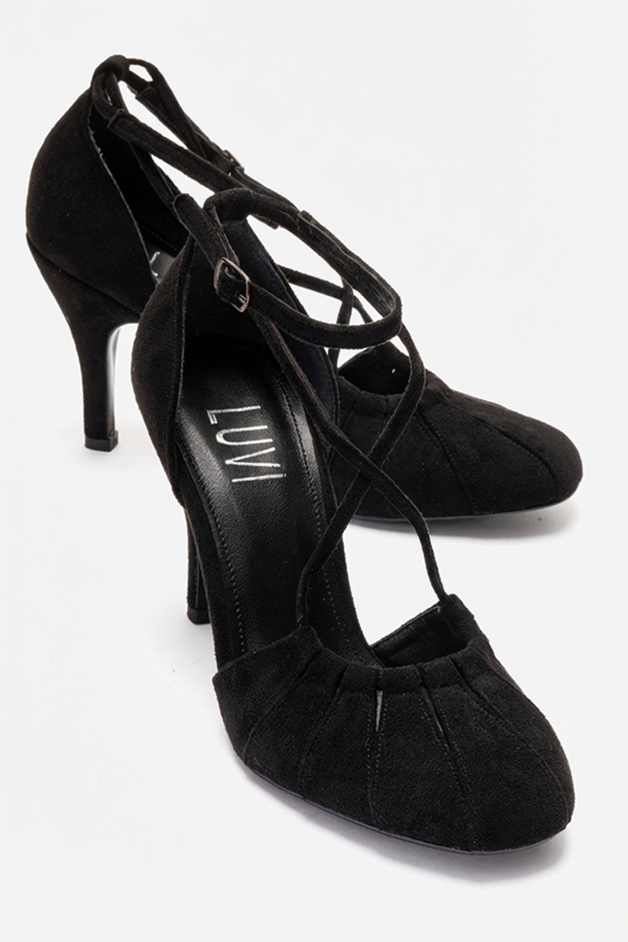 ELIZA - Black Suede Stiletto Pump