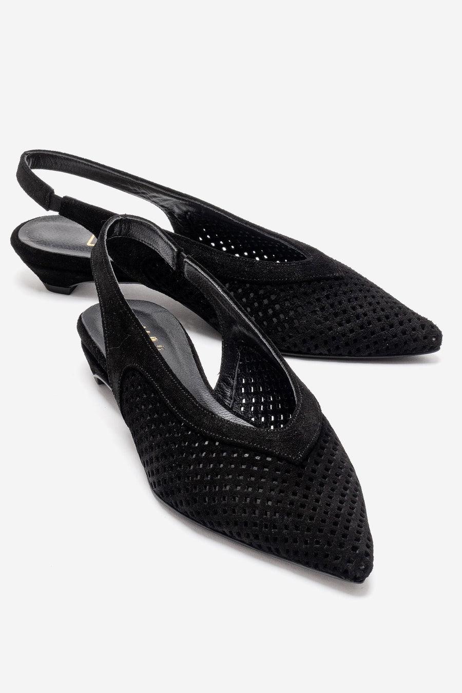 LIEVE - Black Genuine Leather Low Block Heel Shoe