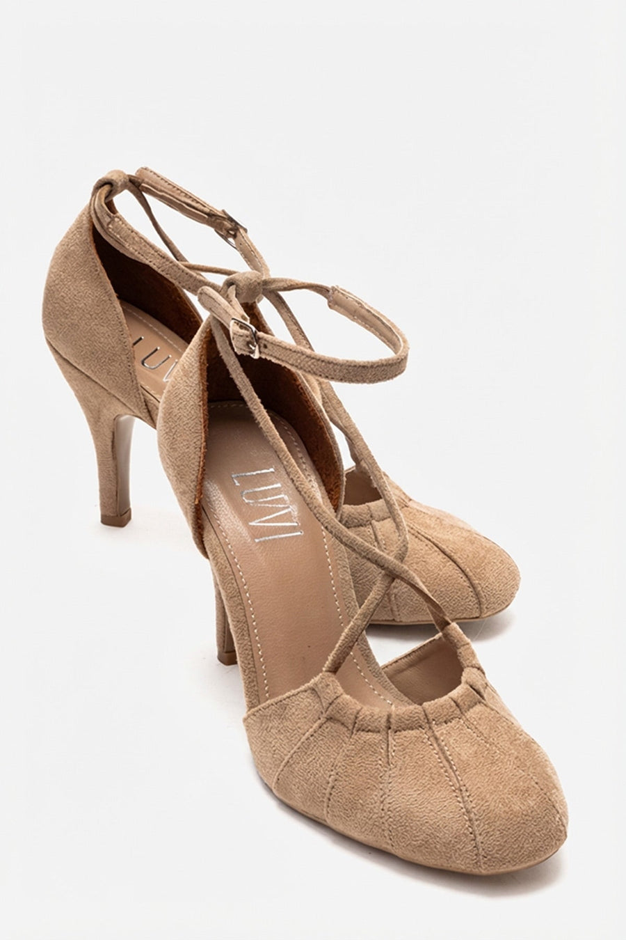 ELIZA - Beige Genuine Leather Stiletto Pump