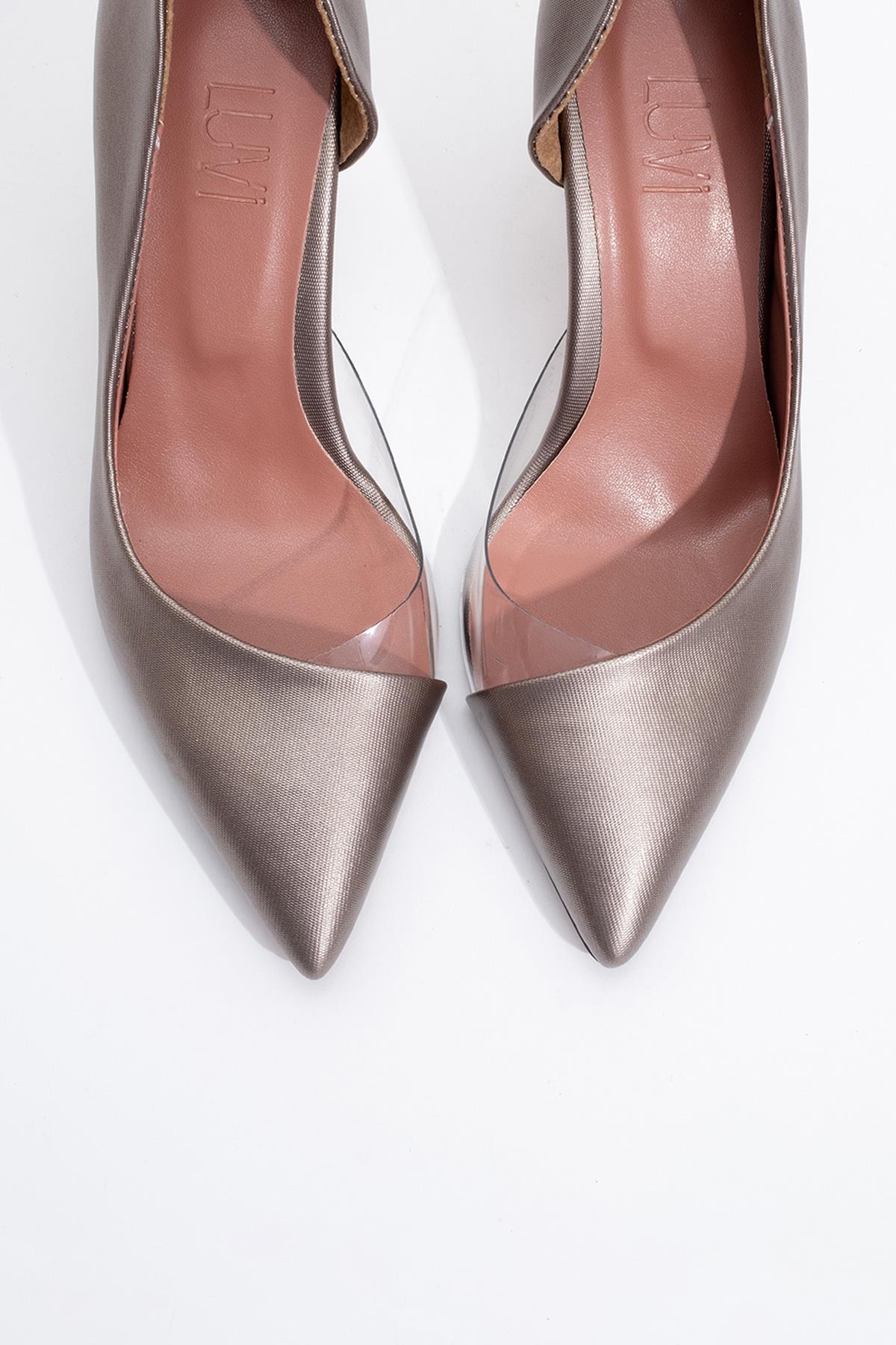 Ursula - Copper Heeled Shoe – back view showing leather, SimmiUnique
