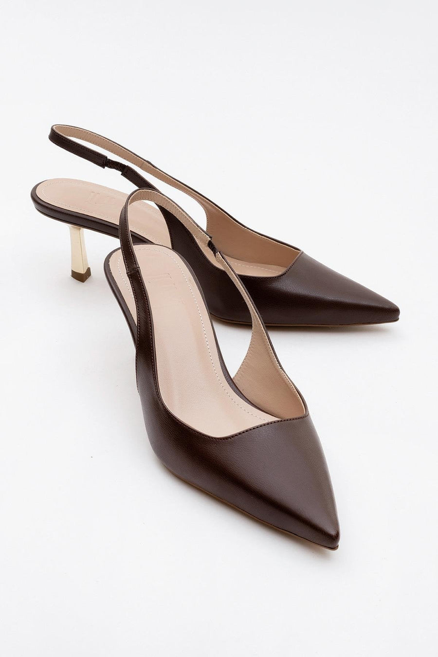 Marten - Brown Pointed Toe Backless Stiletto