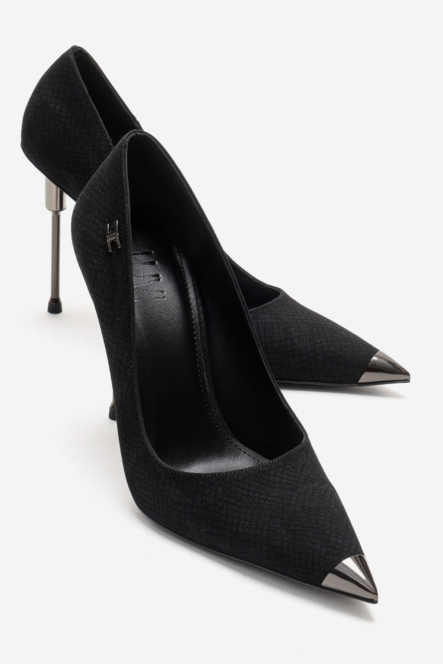 CARLAS - Black Patterned Stiletto Pump