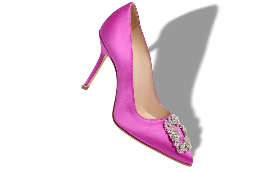 Aurelia Lace Pink Jewel Buckle Pumps