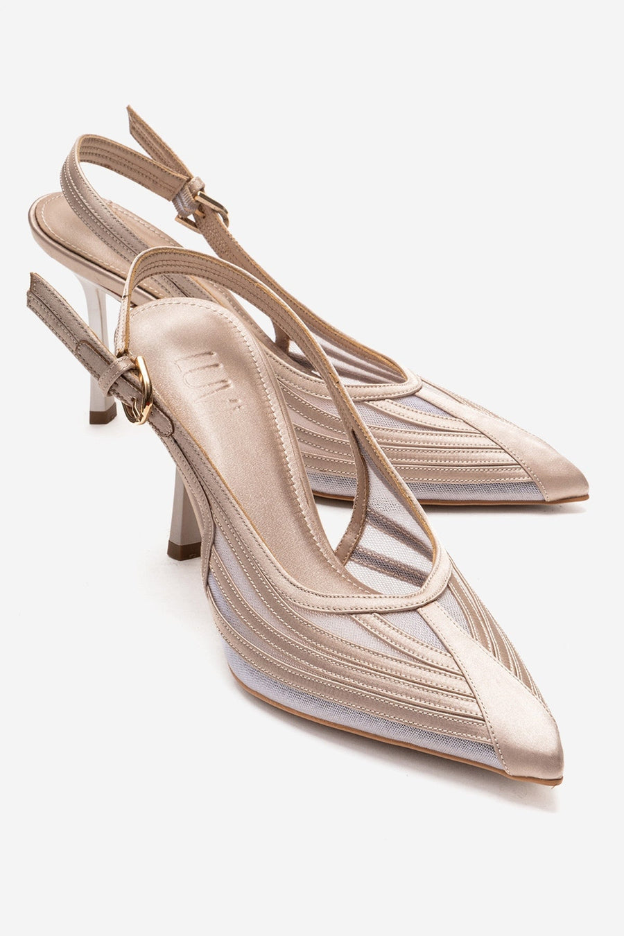 FAUNA - Beige Satin Stiletto Pump