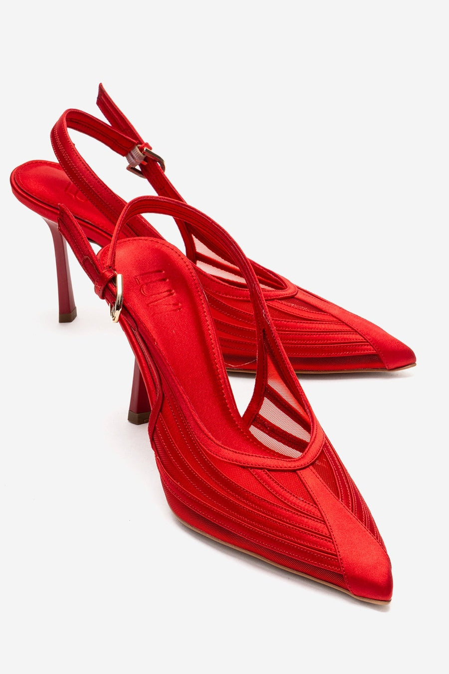 FAUNA - Red Satin Stiletto Pump