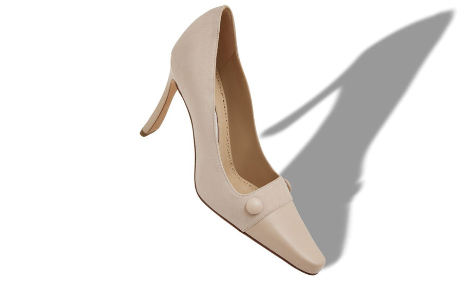 Vivienne Muse Neutral Button Detail Pumps