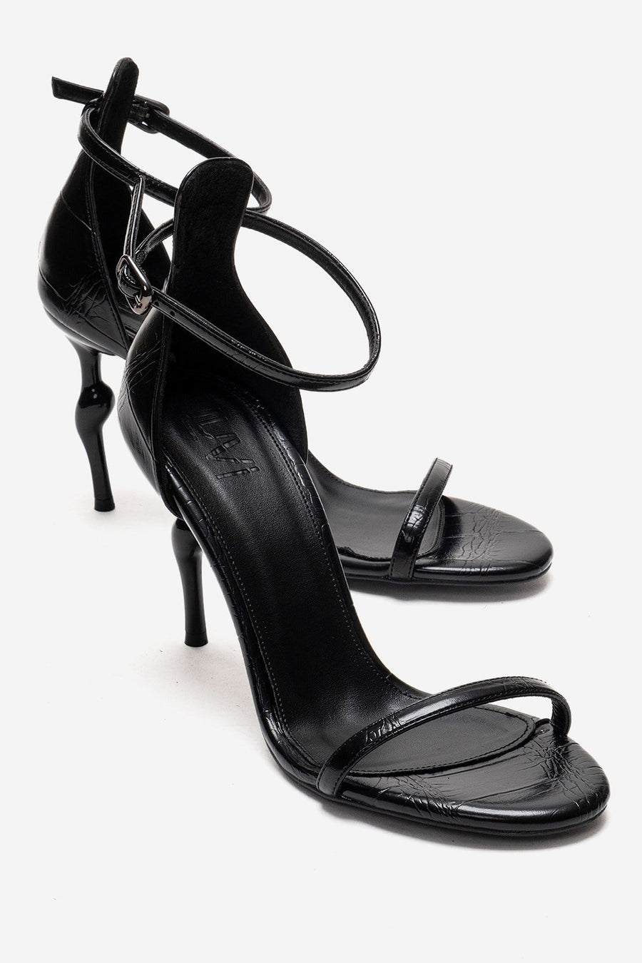 Yelena - Black Patent Thin Strap Stiletto Pump