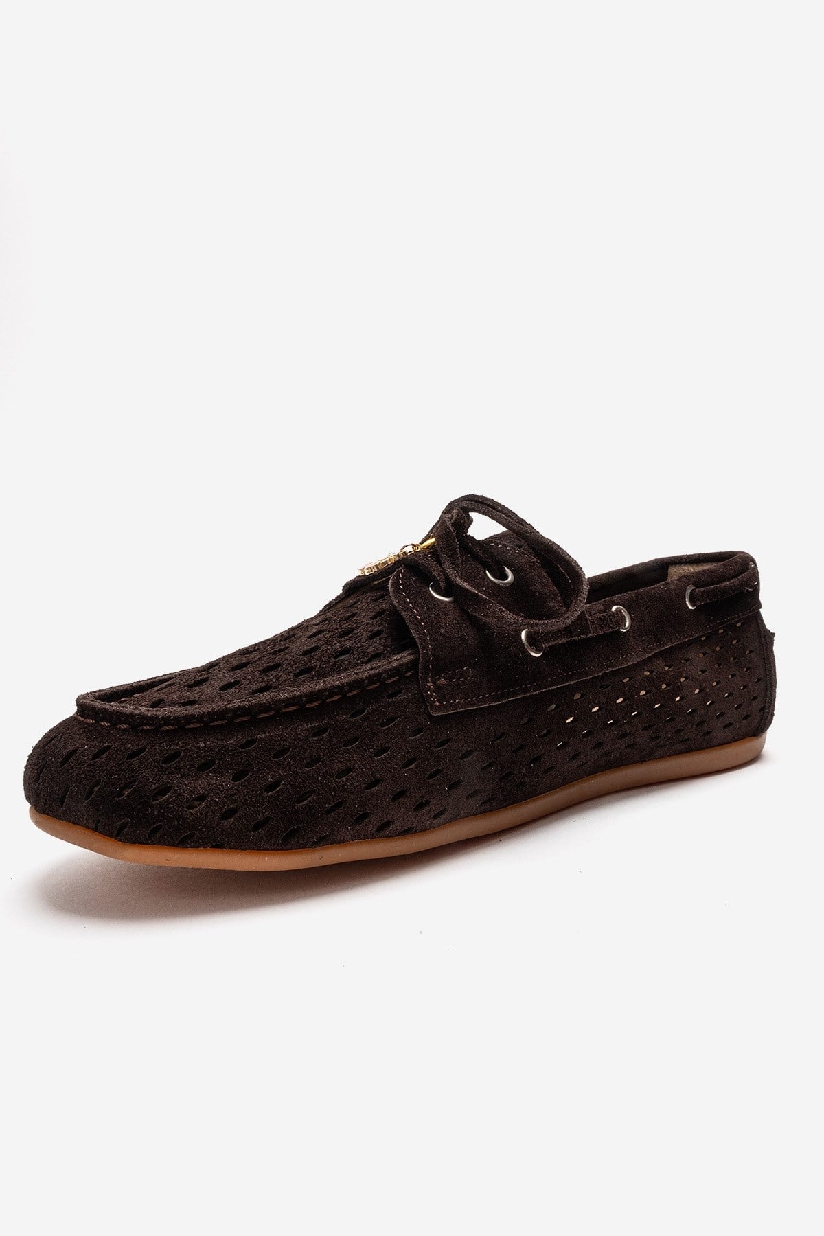 Stevo - Cognac Genuine Leather Lace-Up Loafer – top view showing lace, leather, SimmiUnique
