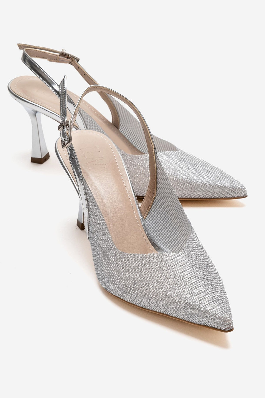 Dorata - Silver Embellished Stiletto Pump