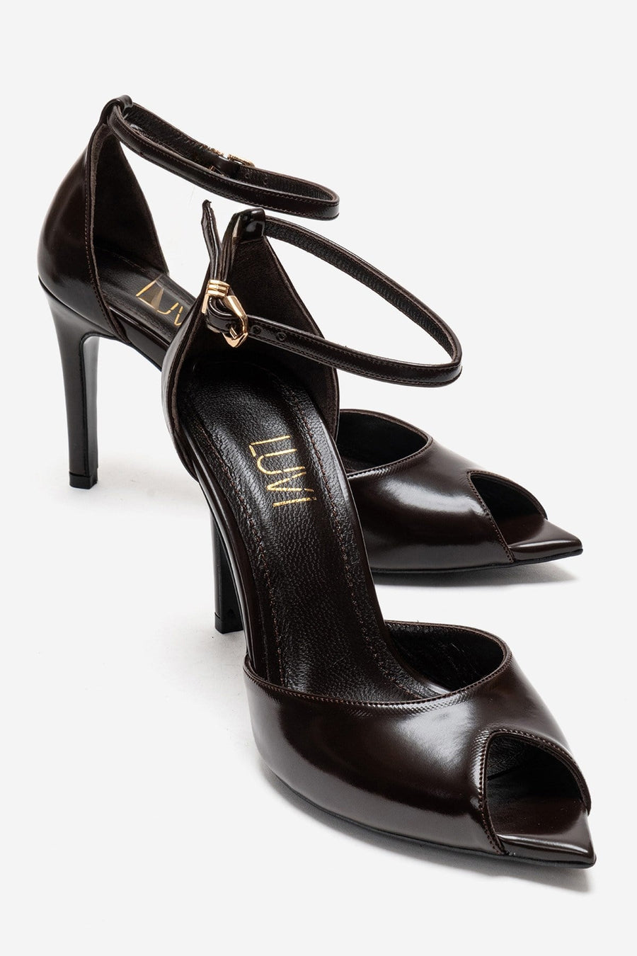DONA - Cognac Genuine Leather Stiletto Pump