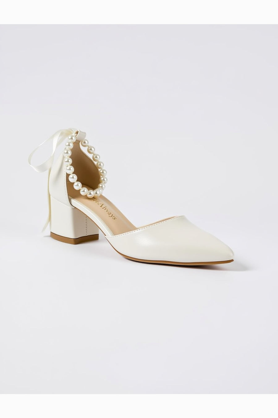 Evania Pointed-toe Block Heel Wedding Pump