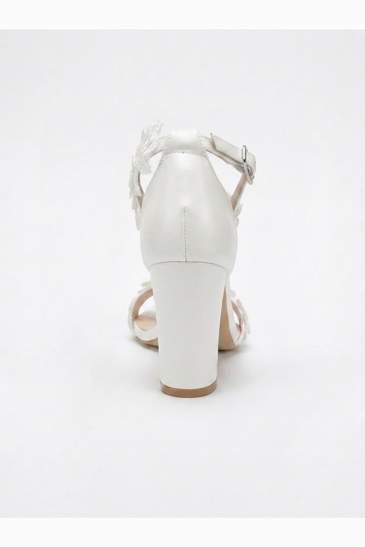 Lirielle Lace Wedding Heels – detail view showing lace, red, SimmiUnique