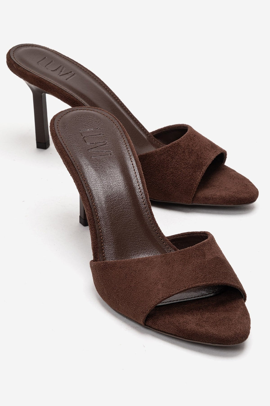 Varelan - Brown Suede Heeled Mule