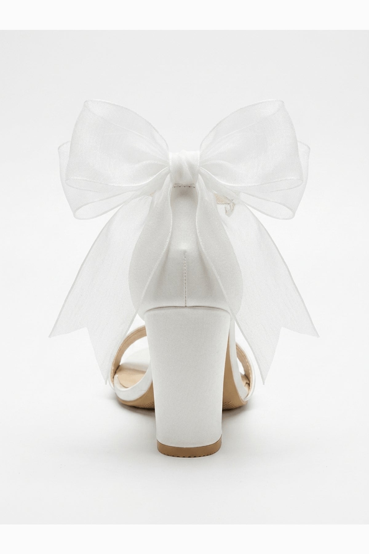 Aviora Block Heel Wedding Sandal – detail view showing bow, red, SimmiUnique