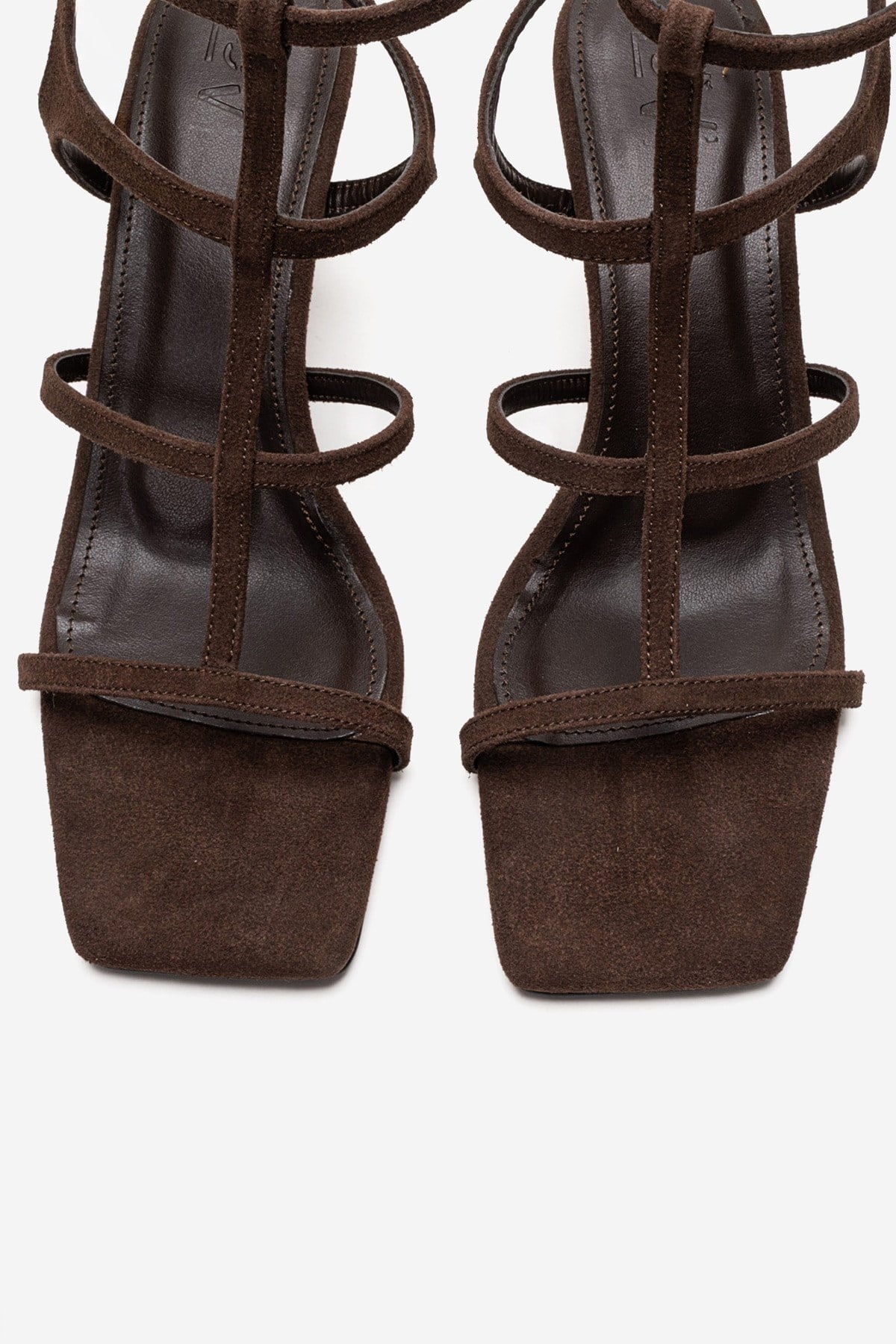 VIENTO - Brown Thin Heel Pump – side view showing leather, SimmiUnique