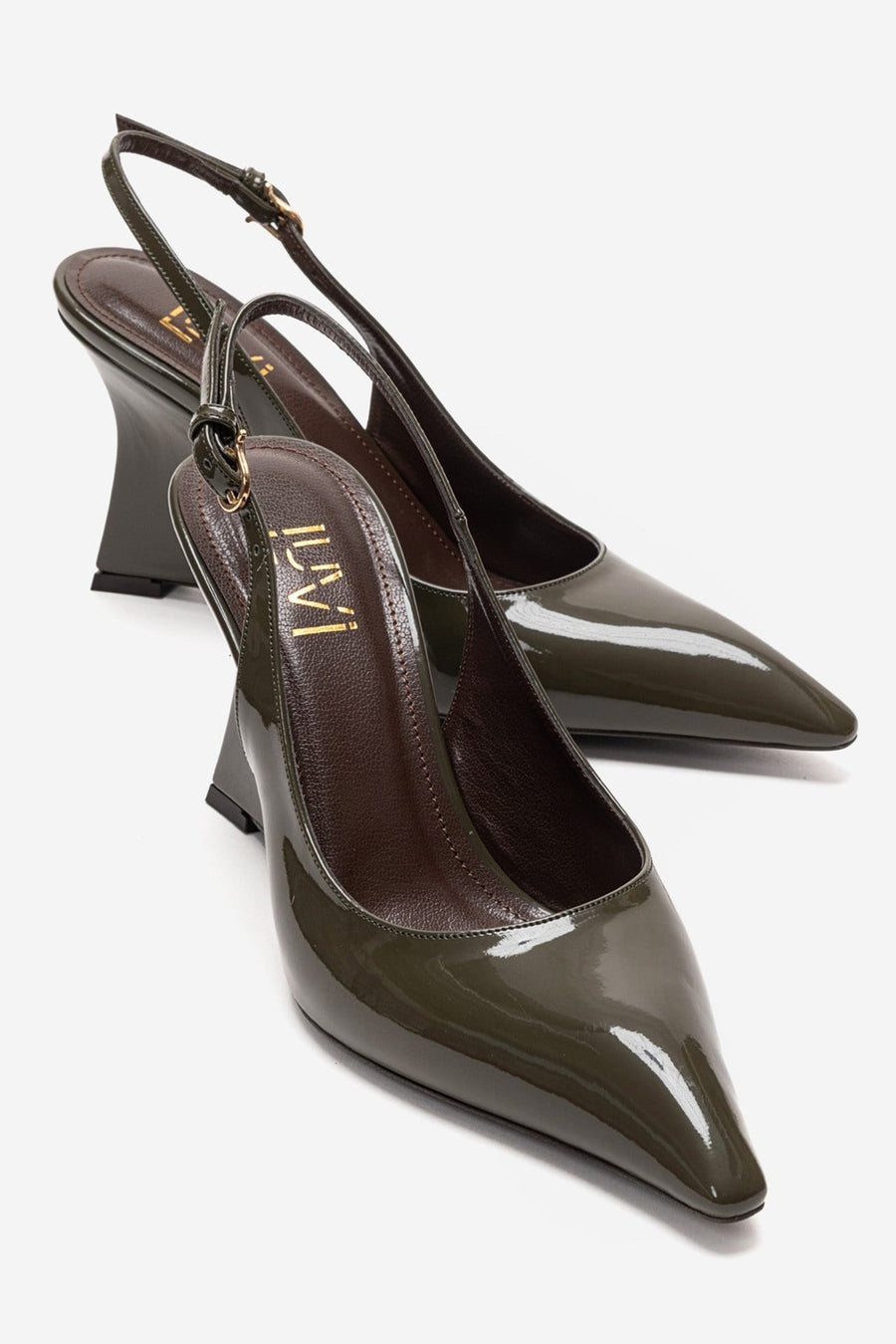 Felon - Khaki Wedge Heel Slingback Pump