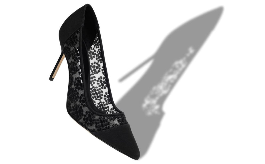 Fiorella Jewel Black Pointed Toe Pumps