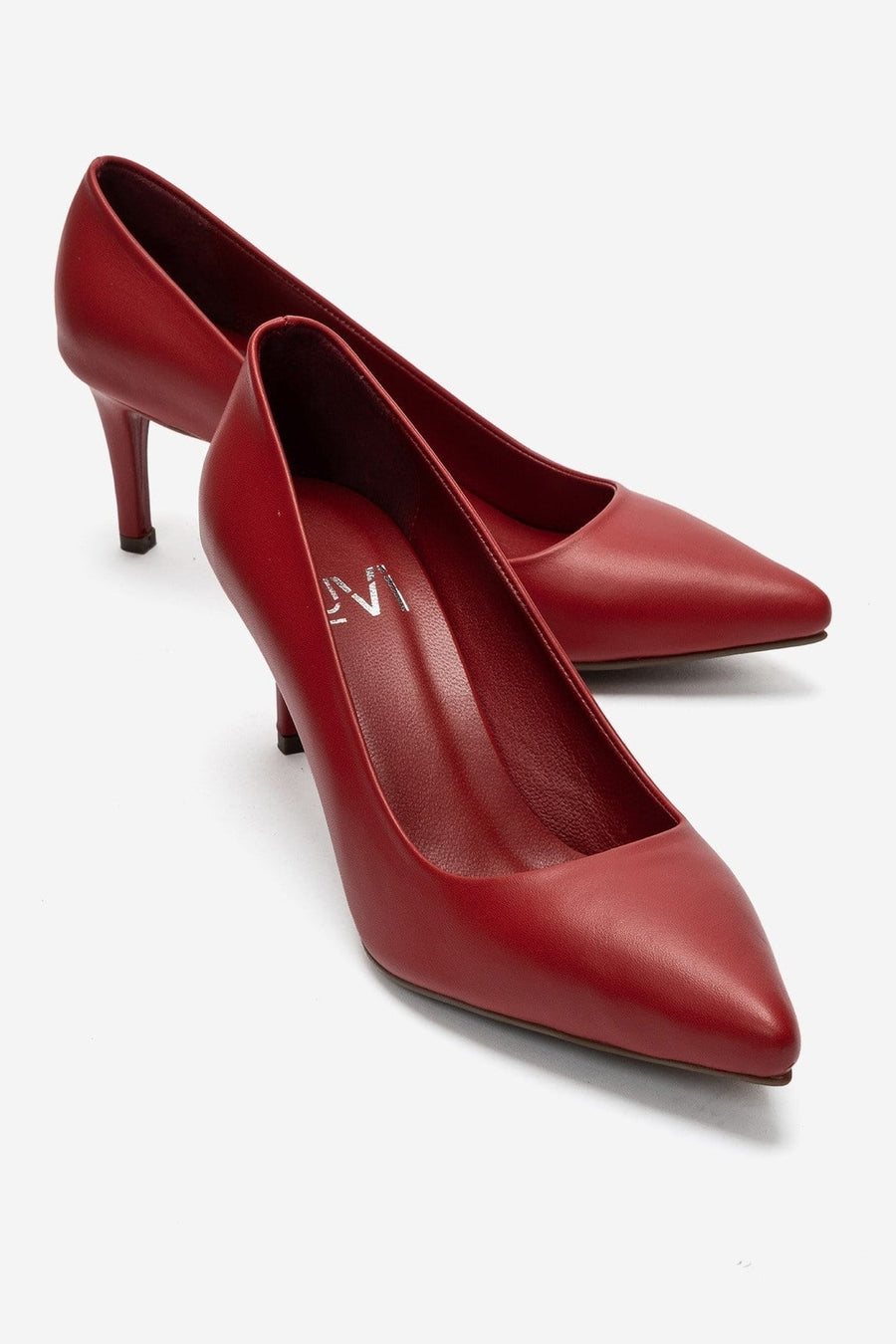 CLYDE - Red Genuine Leather Stiletto Pump