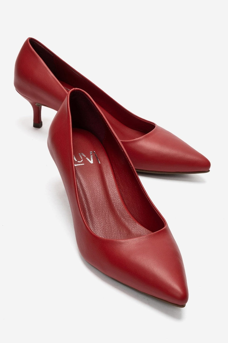 JALEN - Red Genuine Leather Stiletto Pump