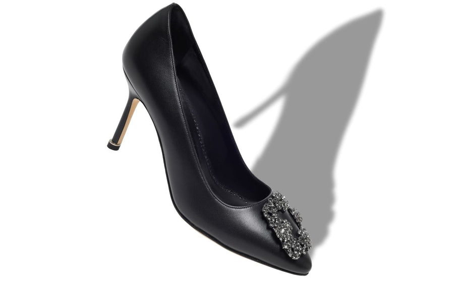 Delphine Muse Black Jewel Buckle Pumps