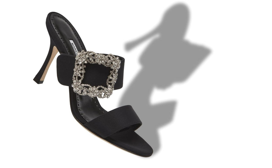 Odette Élan Black Jewel Buckle Mules
