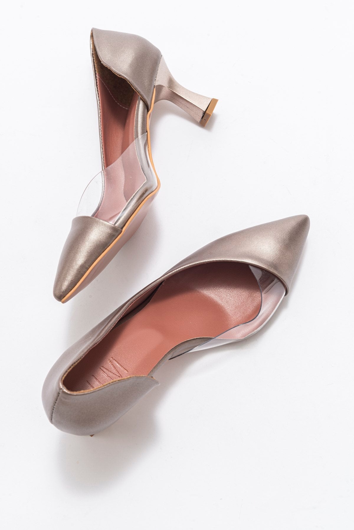 Vera Copper Pointed Toe Pump – side view showing leather, SimmiUnique