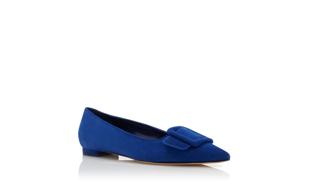 Alessia Grace Blue Almond Toe Pumps – top view showing blue almond toe, suede, SimmiUnique