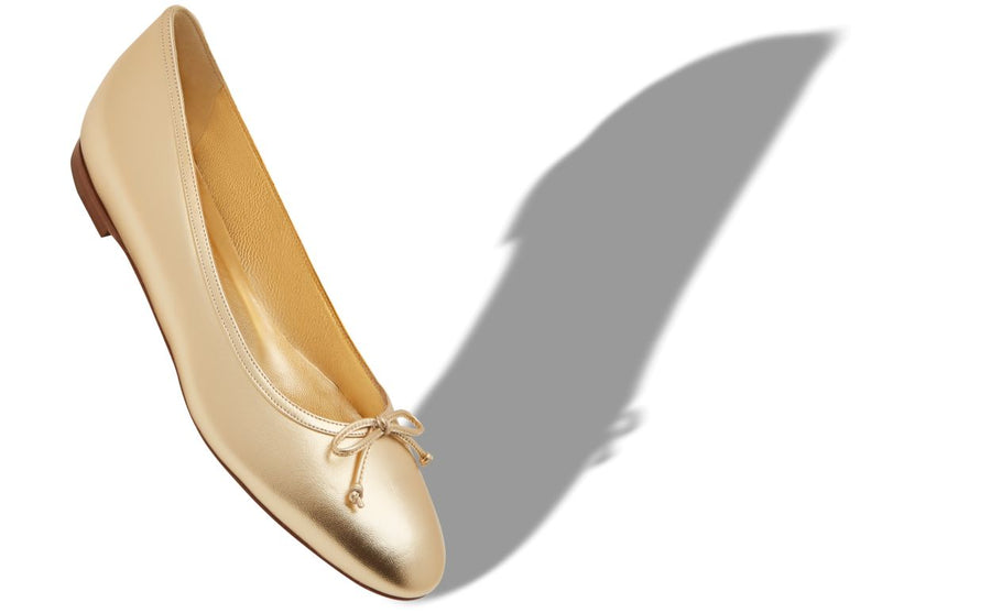 Odette Flame Gold Bow Detail Pumps