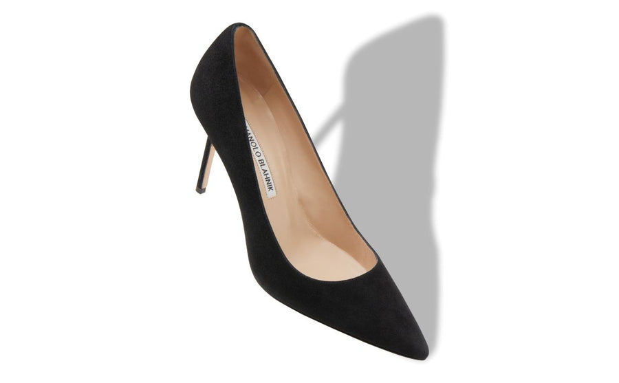 Emmeline Crown Black Pointed Toe Pumps