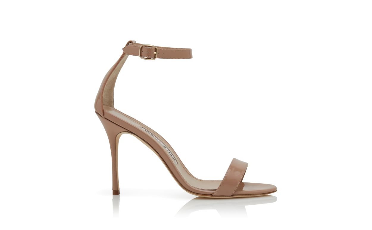 Noelle Grace Neutral Ankle Strap Ankle-Strap Shoes – side profile showing neutral ankle strap, patent leather, SimmiUnique