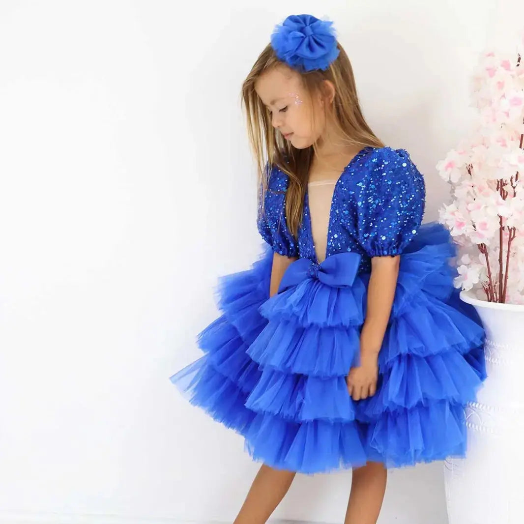 Aneta Christening Dress in blue - photo 2
