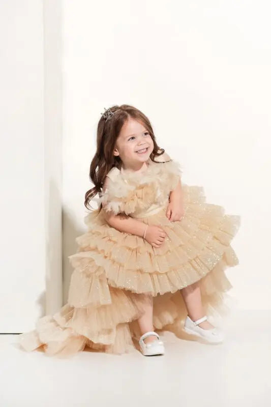 Alana Princess mermaid-style party dress in emerald green - photo 2